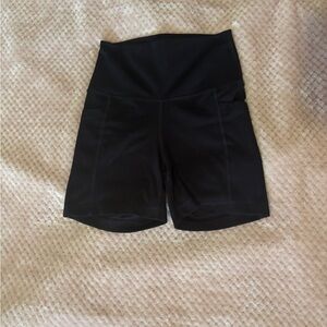 High-Waist Black Women's Active Shorts